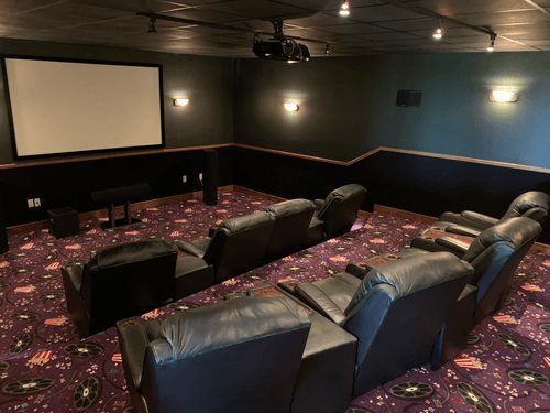 Trouvaille Lodge home theater room