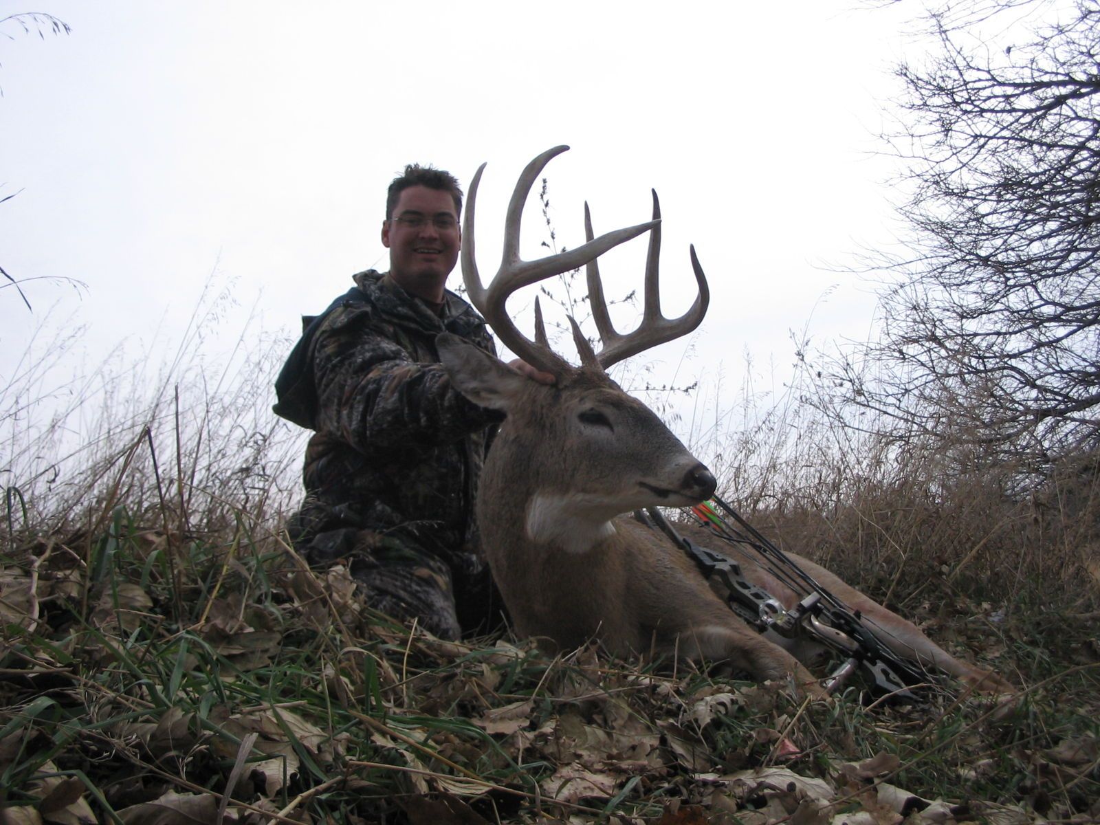 Successful whitetail hunt in the field
